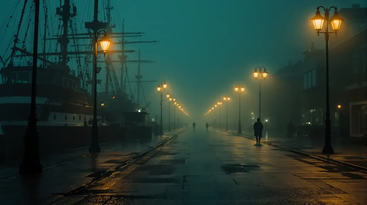《雾夜见雨》横版剧照，悬疑题材，主演程未雨饰 白露